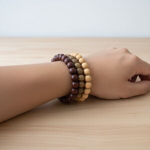 Wooden Bead Bracelet Set